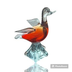 Murano Style Glass Bird from 60s